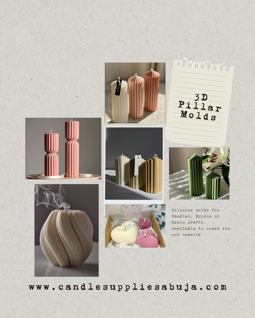 Monochrome Editorial Hand Written Photo Collage Mood Board Instagram Post - 2